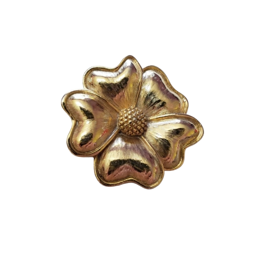 Vintage Gold tone Flower Pin